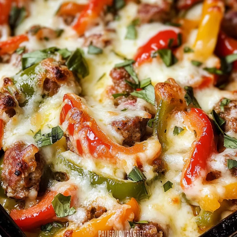 Cheesy Italian Sausage and Bell Pepper Casserole