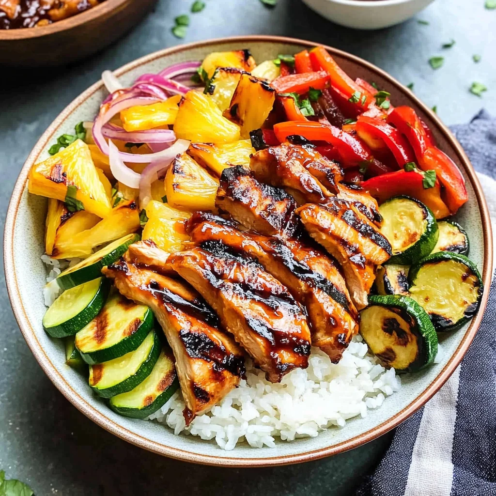 Grilled Hawaiian Chicken Teriyaki Bowls