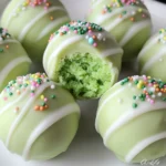 Shamrock No-Bake Cake Batter Truffles