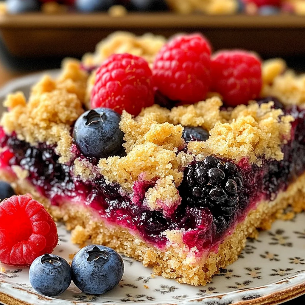 Triple Berry Crumb Bars