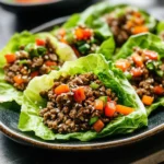 Asian Style Ground Beef Lettuce Wraps