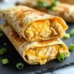 Cheesy Garlic Chicken Wraps