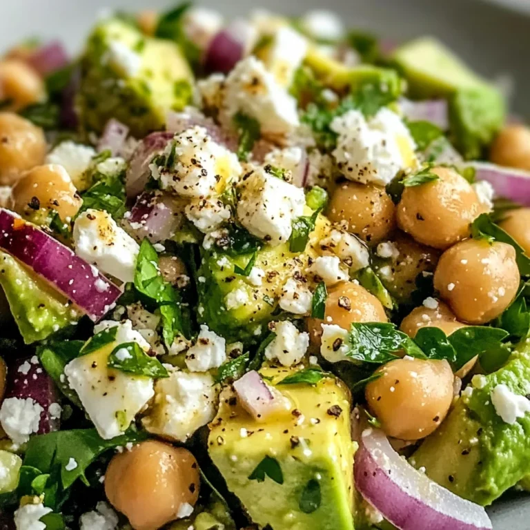 Chickpea Feta Avocado Salad