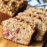 Cinnamon Streusel Rhubarb Bread