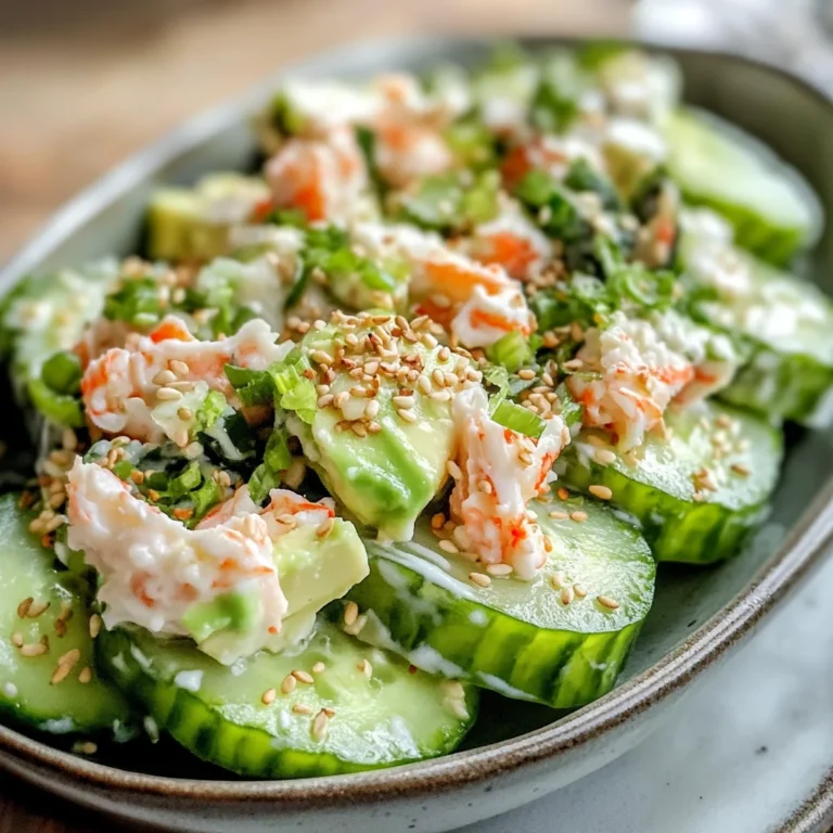 Easy California Roll Cucumber Salad