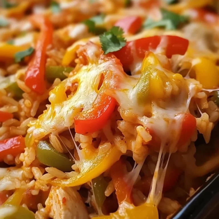 Easy Chicken Fajita Rice Casserole
