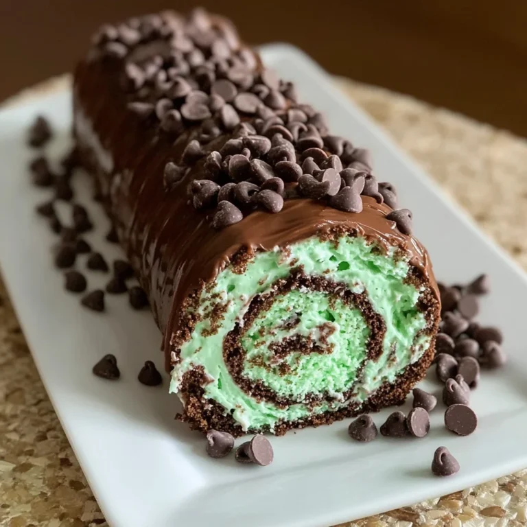 Mint Chip Cake Roll