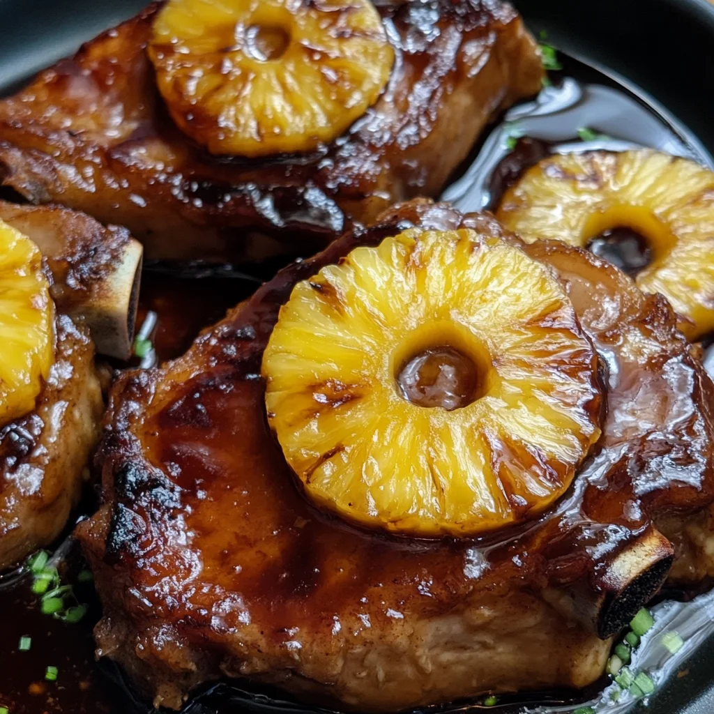 Pineapple Teriyaki Pork Chops