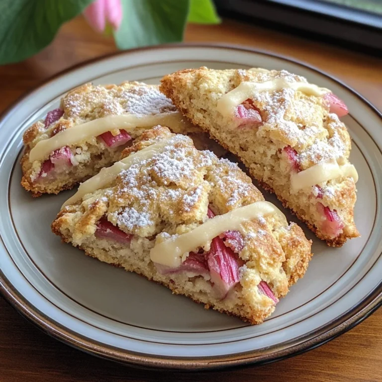 Rhubarb scones