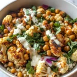 Roasted Cauliflower Salad with Tahini, Chickpeas & Pearl Couscous