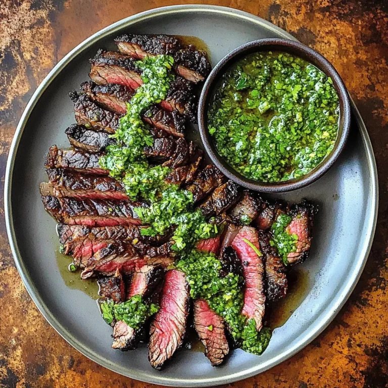 Skirt Steak Marinade Recipe with Chimichurri Recipe