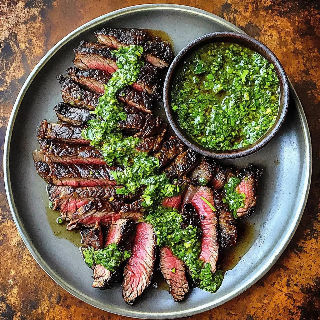 Skirt Steak Marinade Recipe with Chimichurri Recipe