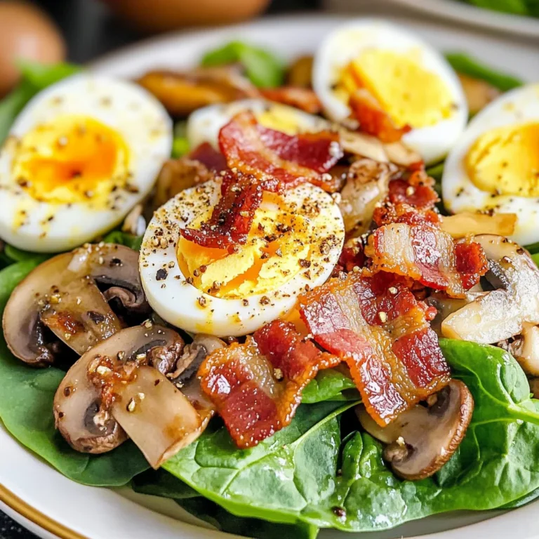 Spinach Salad with Warm Bacon Dressing Recipe