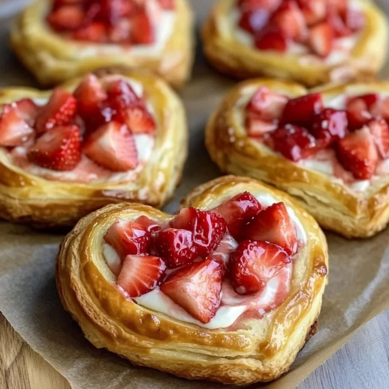 Strawberry Cream Cheese Heart Danishes