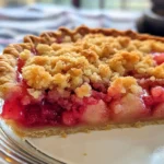 Strawberry Rhubarb Pie with Crumb Topping
