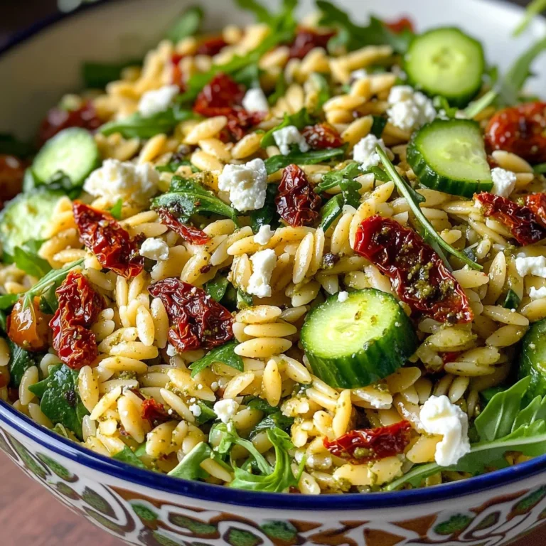 Sun Dried Tomato Orzo Pesto Salad