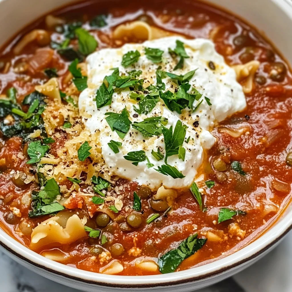 Vegetarian Lasagna Soup