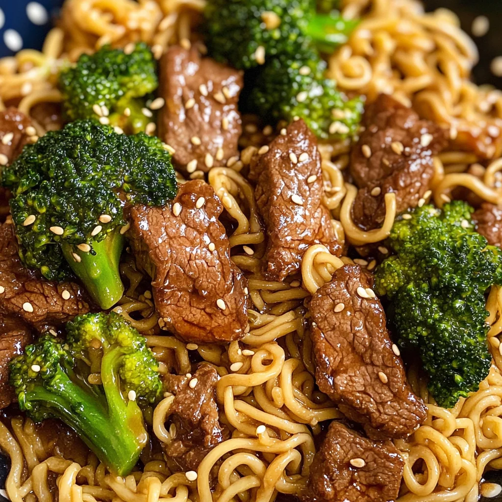 Beef and Broccoli Ramen Stir Fry