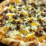 Biscuits and Sausage Gravy Breakfast Pizza