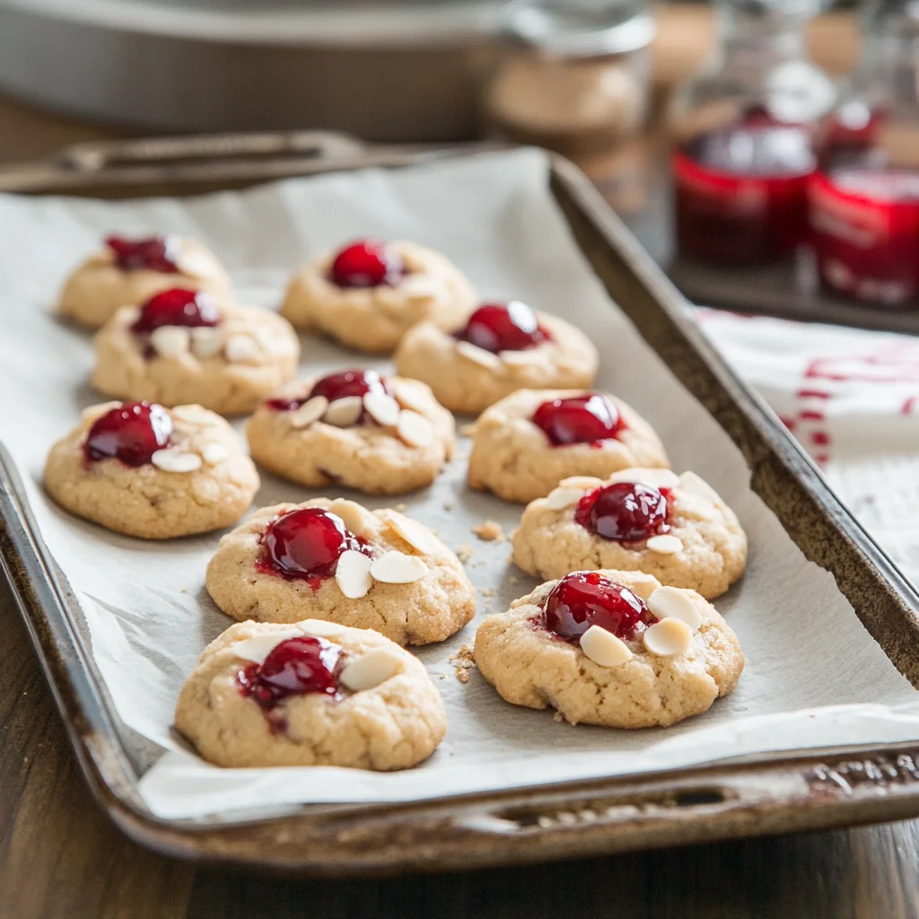 Cherry Almond Cookies {No Chill}