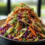 Crunchy Asian Cabbage Slaw with Addictive Sesame Dressing