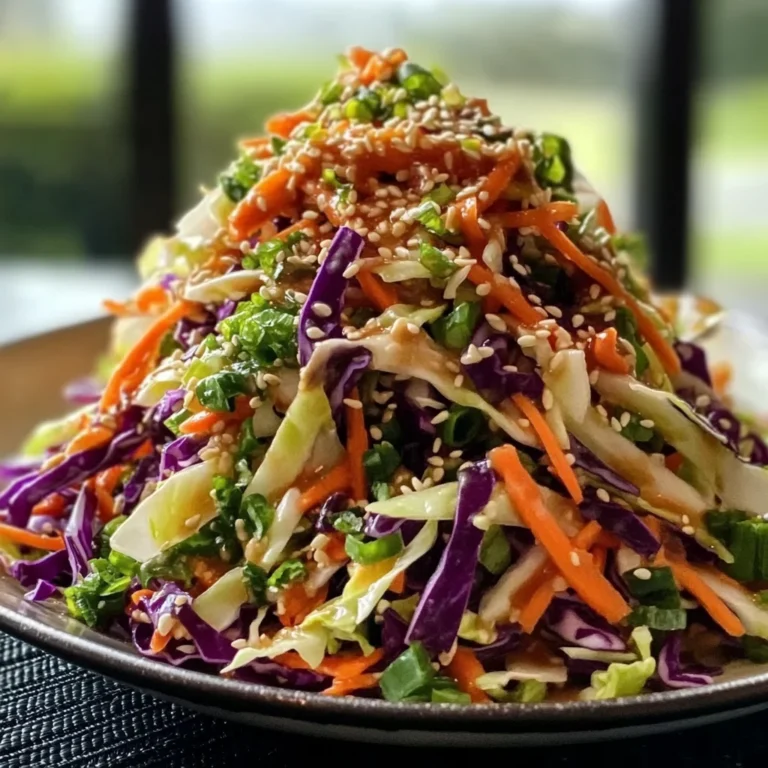 Crunchy Asian Cabbage Slaw with Addictive Sesame Dressing