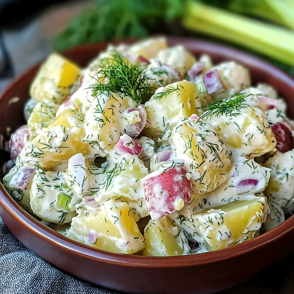 Dill Potato Salad with Mustard and Buttermilk Dressing