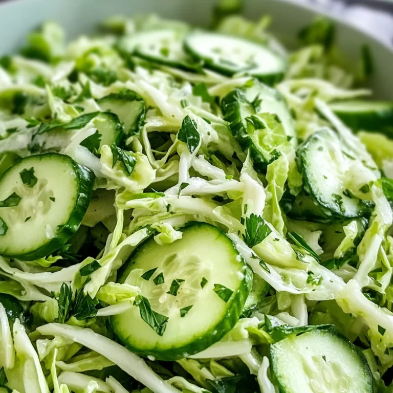 Green Cabbage Cucumber Salad