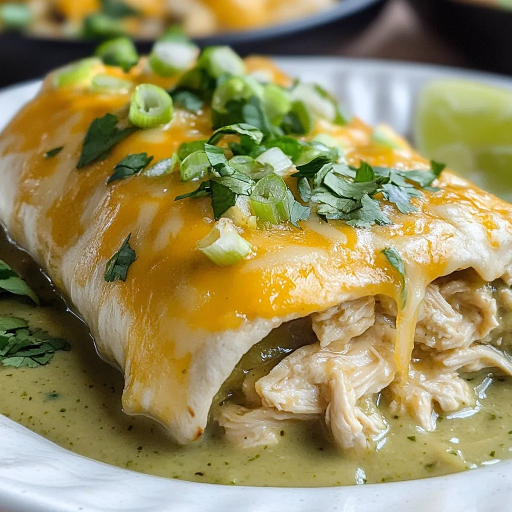 Green Chile Chicken Smothered Burritos Recipe