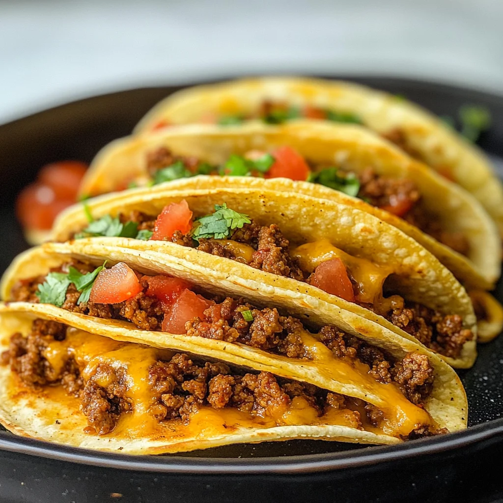 Ground Beef Baked Tacos