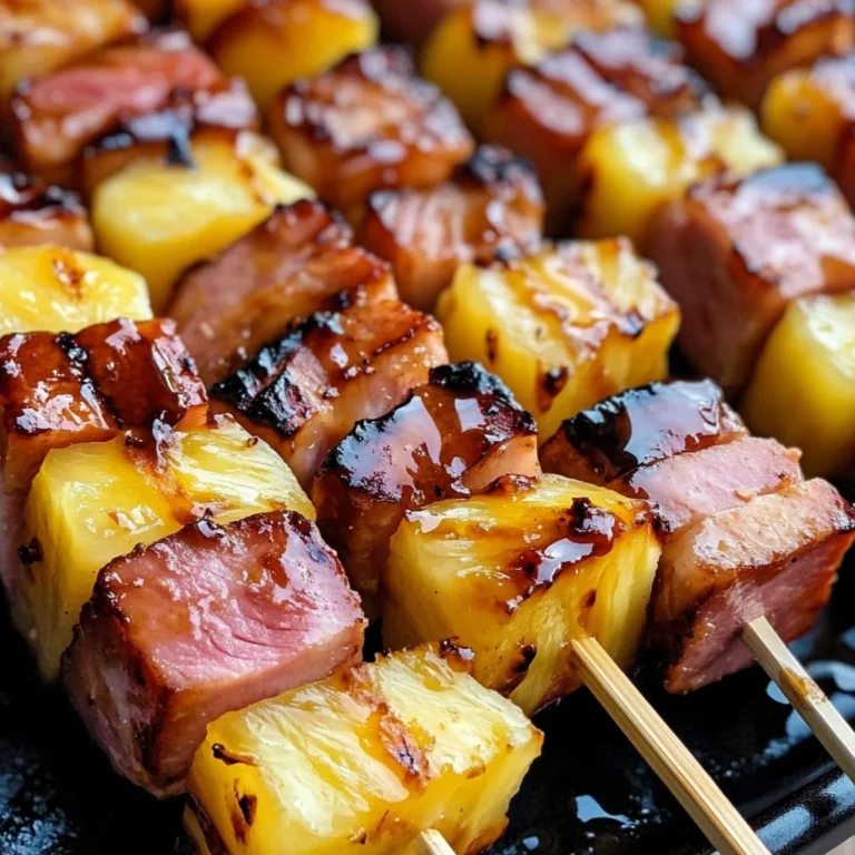 Hawaiian Ham and Pineapple Skewers