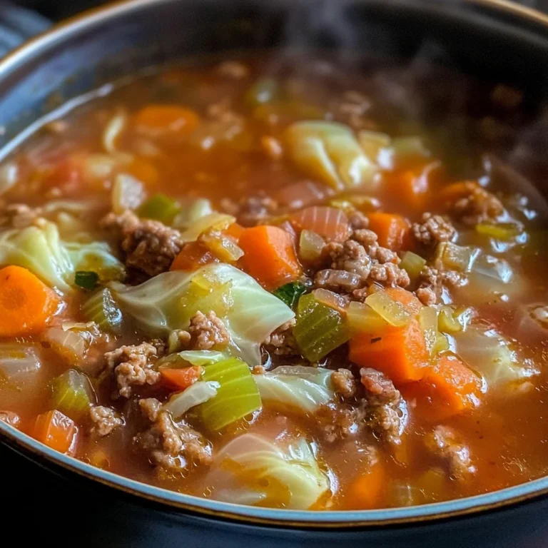 Hearty Cabbage Soup with Ground Beef