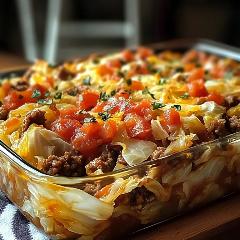 Savory Cabbage Beef Bake Recipe