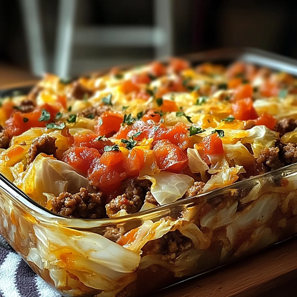 Savory Cabbage Beef Bake Recipe