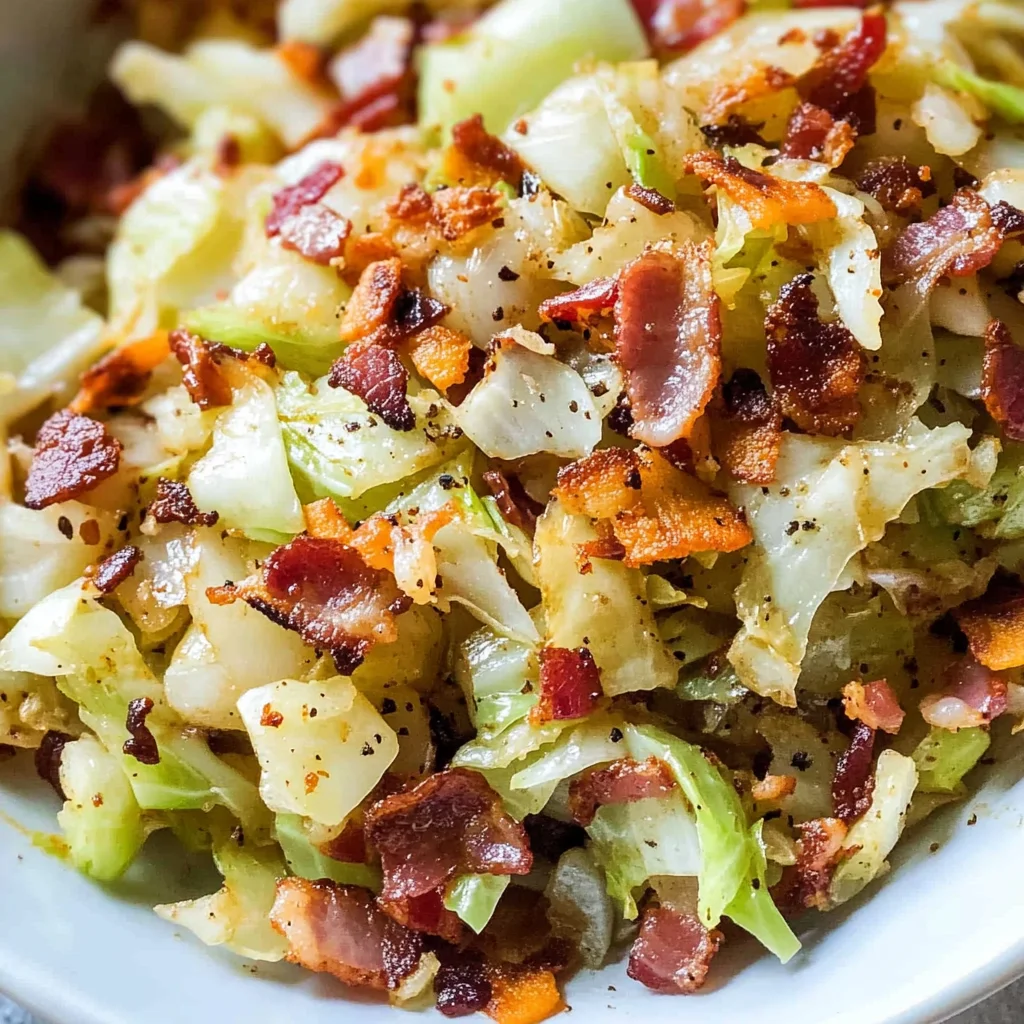 Southern Fried Cabbage with Bacon