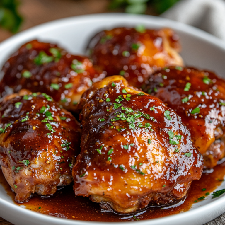 Slow Cooker BBQ Chicken Thighs