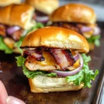 Bacon Ranch BBQ Chicken Sliders
