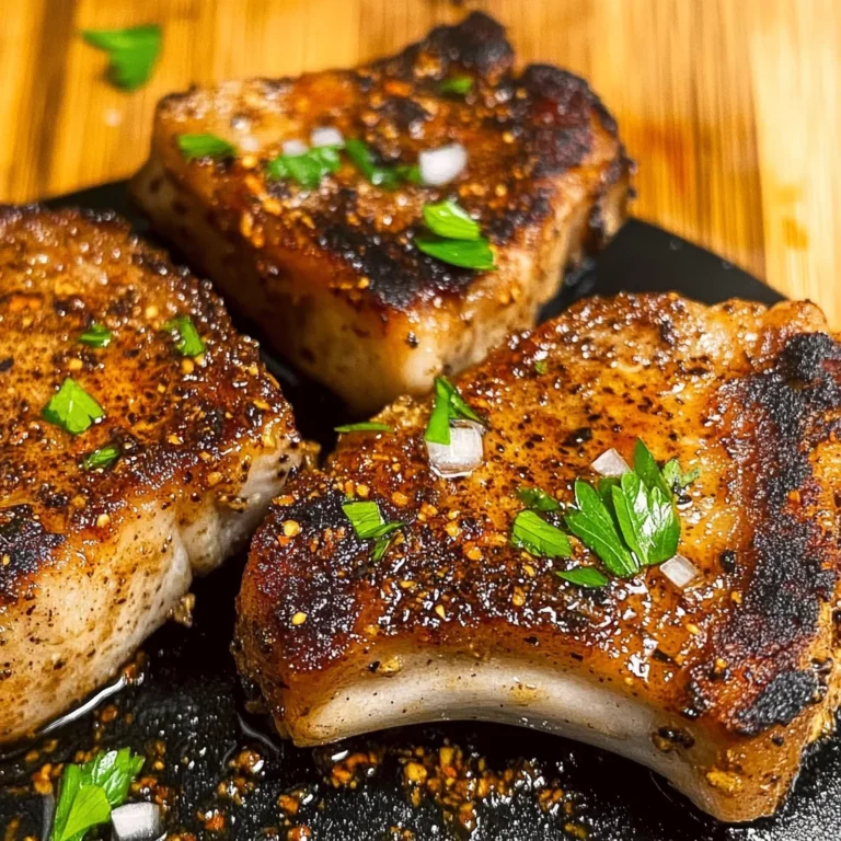 Blackened Pork Chops on the Blackstone