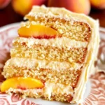 Brown Sugar Layer Cake with Peach Filling