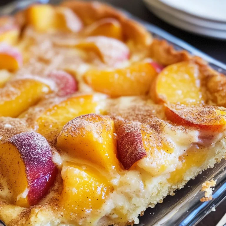 Easy Peach Custard Dessert