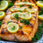 Grilled Honey Lemon Butter Salmon