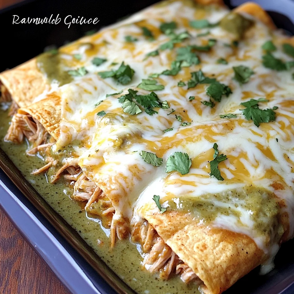 Pulled Pork Enchiladas with Creamy Green Chile Sauce