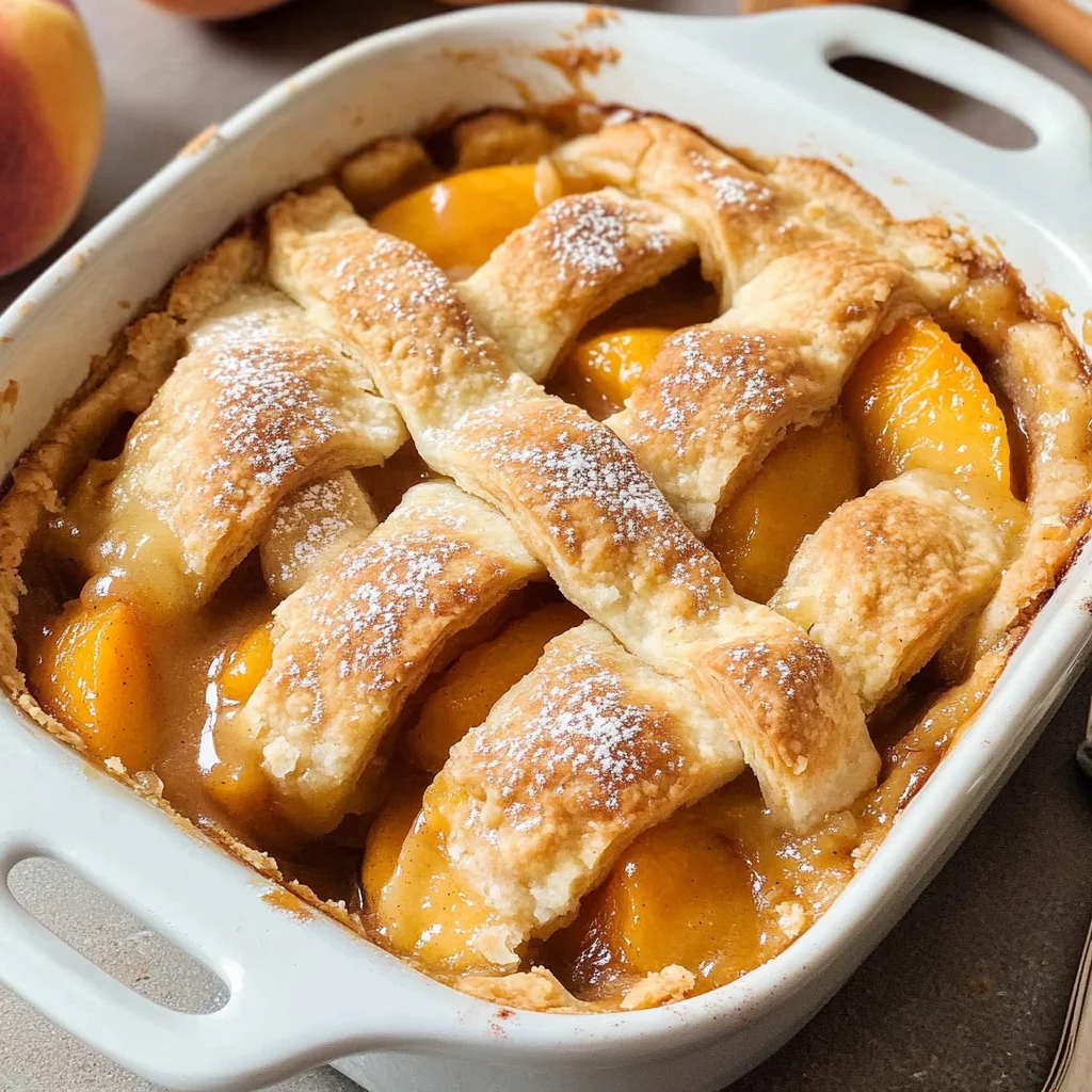 Southern Peach Cobbler Recipe with Canned Peaches