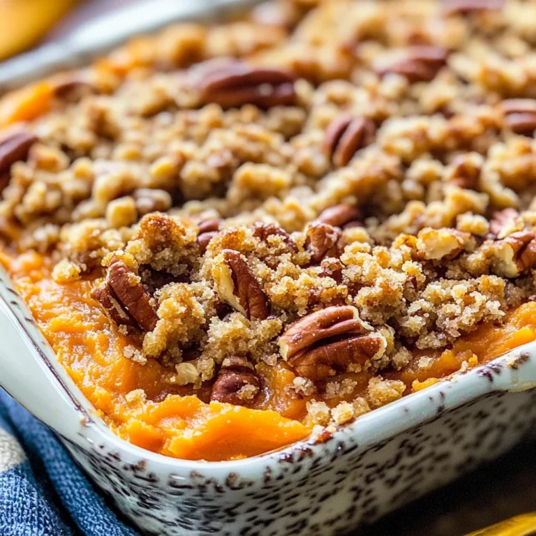 Sweet Potato Casserole with Butter Pecan Crumble Topping
